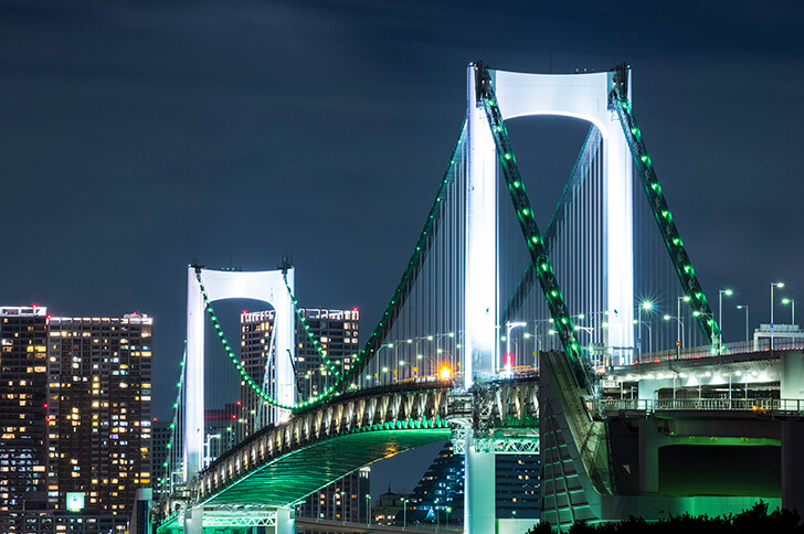 Pont arc-en-ciel de la baie de Tokyo