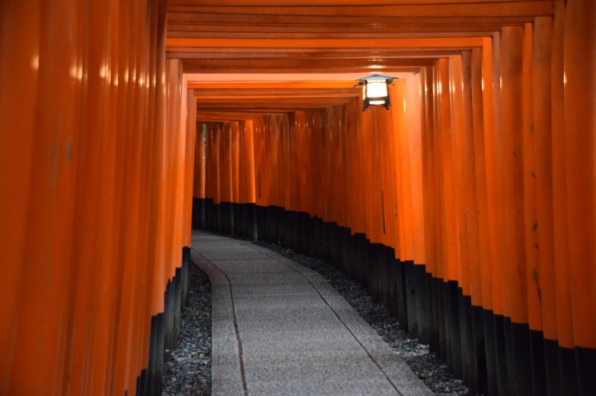 Red Torii gate Fushimi Inari-taisha Shrine