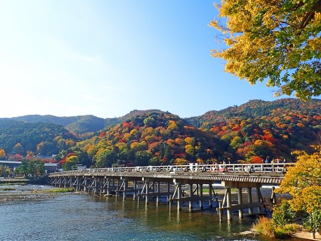 Hozu river in Arashiyama Kyoto