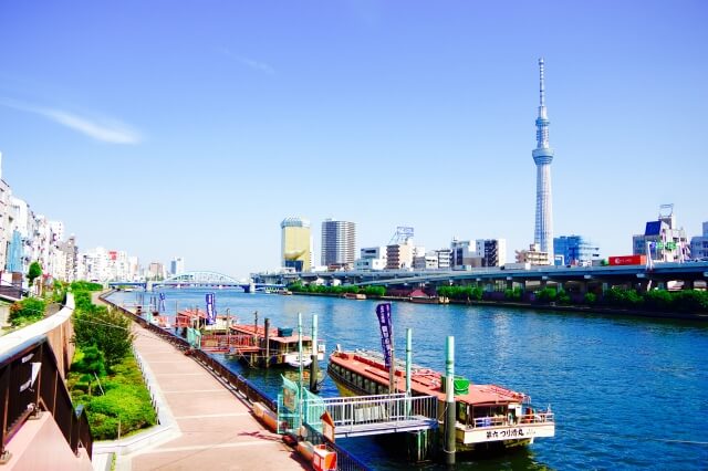 Sumida river Tokyo Skytree