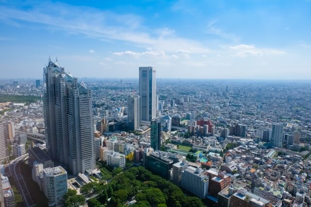 View from Tokyo Metropolitan Government Office observation deck Shinjuku