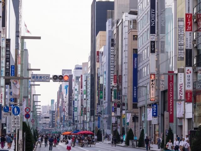 Ginza district Tokyo