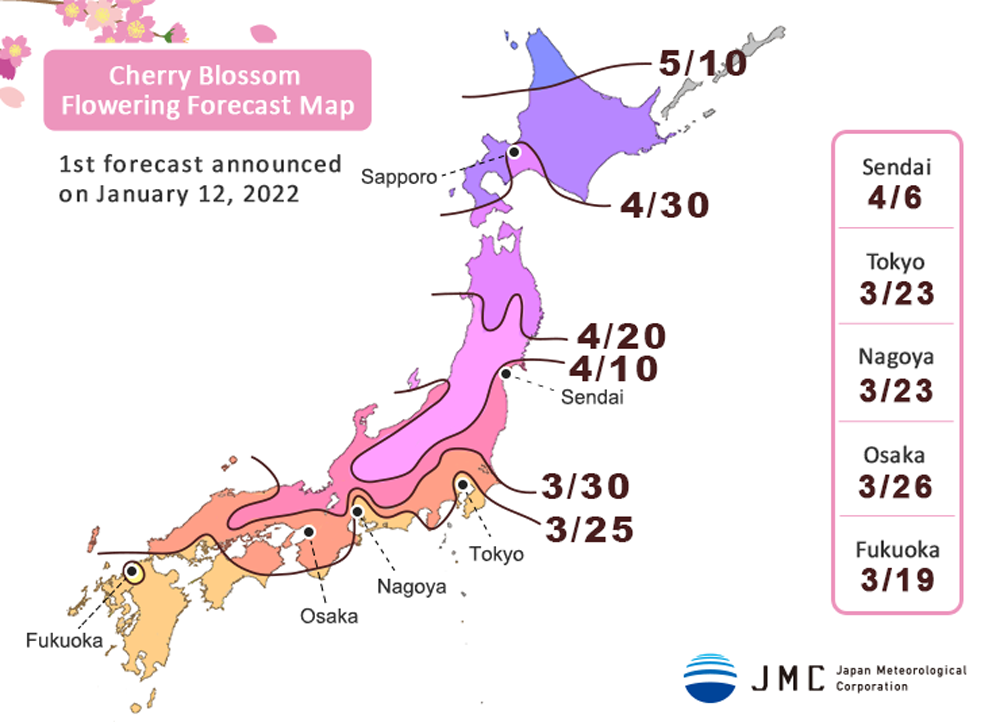 Sakura forecast 2021