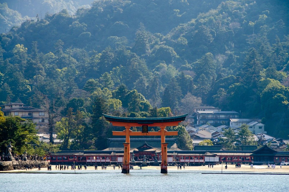 Itsukushima Shrine, in Miyajima Island. Hiroshima, Japan