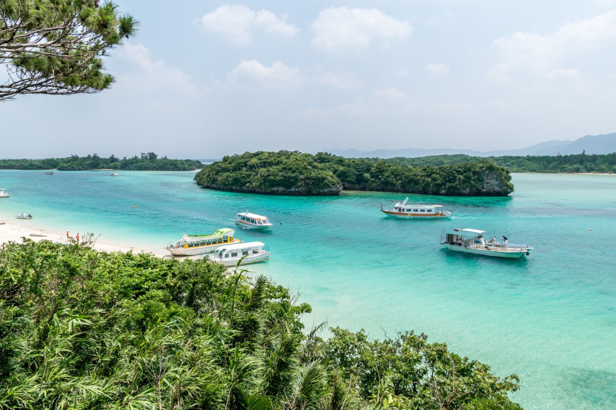 Okinawa, Japan - September 14, 2018: Model Wearing A Tropical