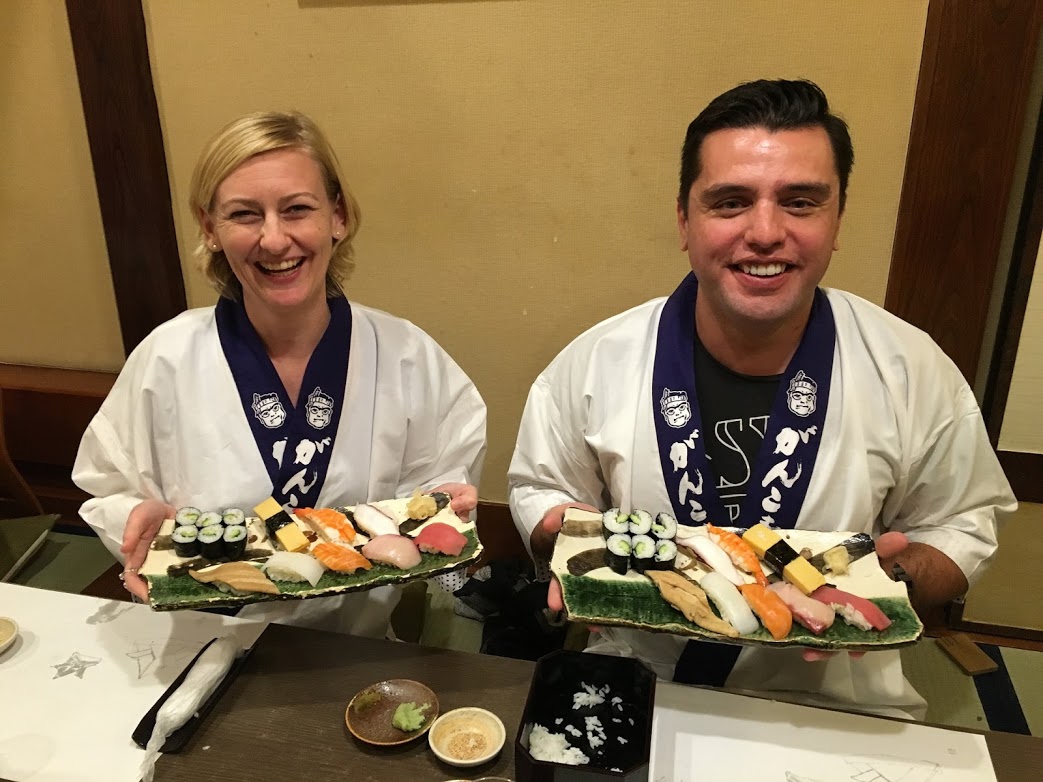 tournée de fabrication de sushis à Tokyo
