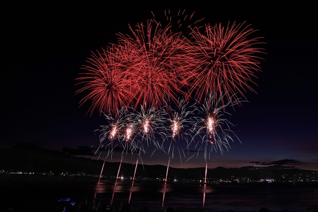 Suwako lake firework