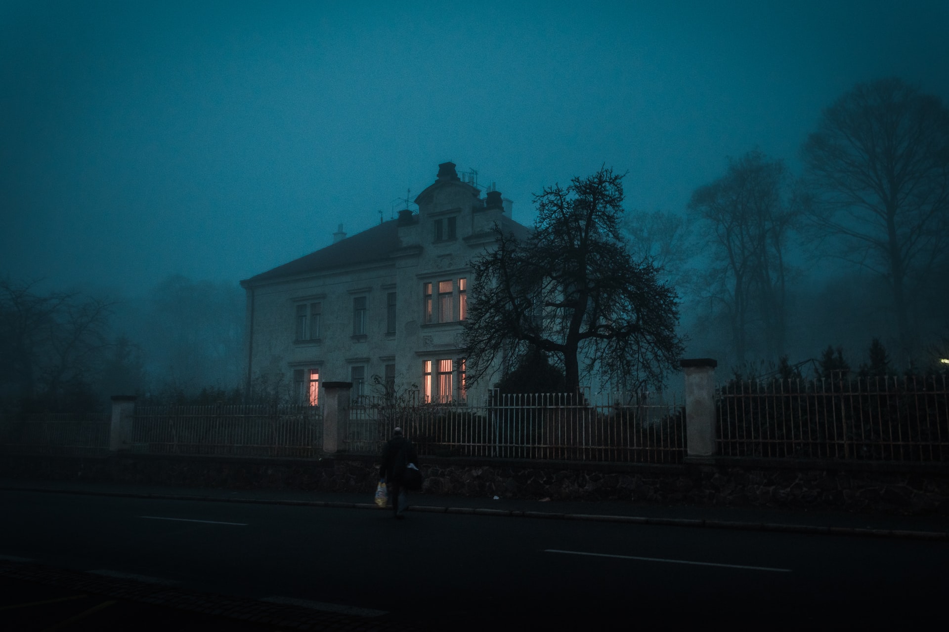 scary anime girl walking home