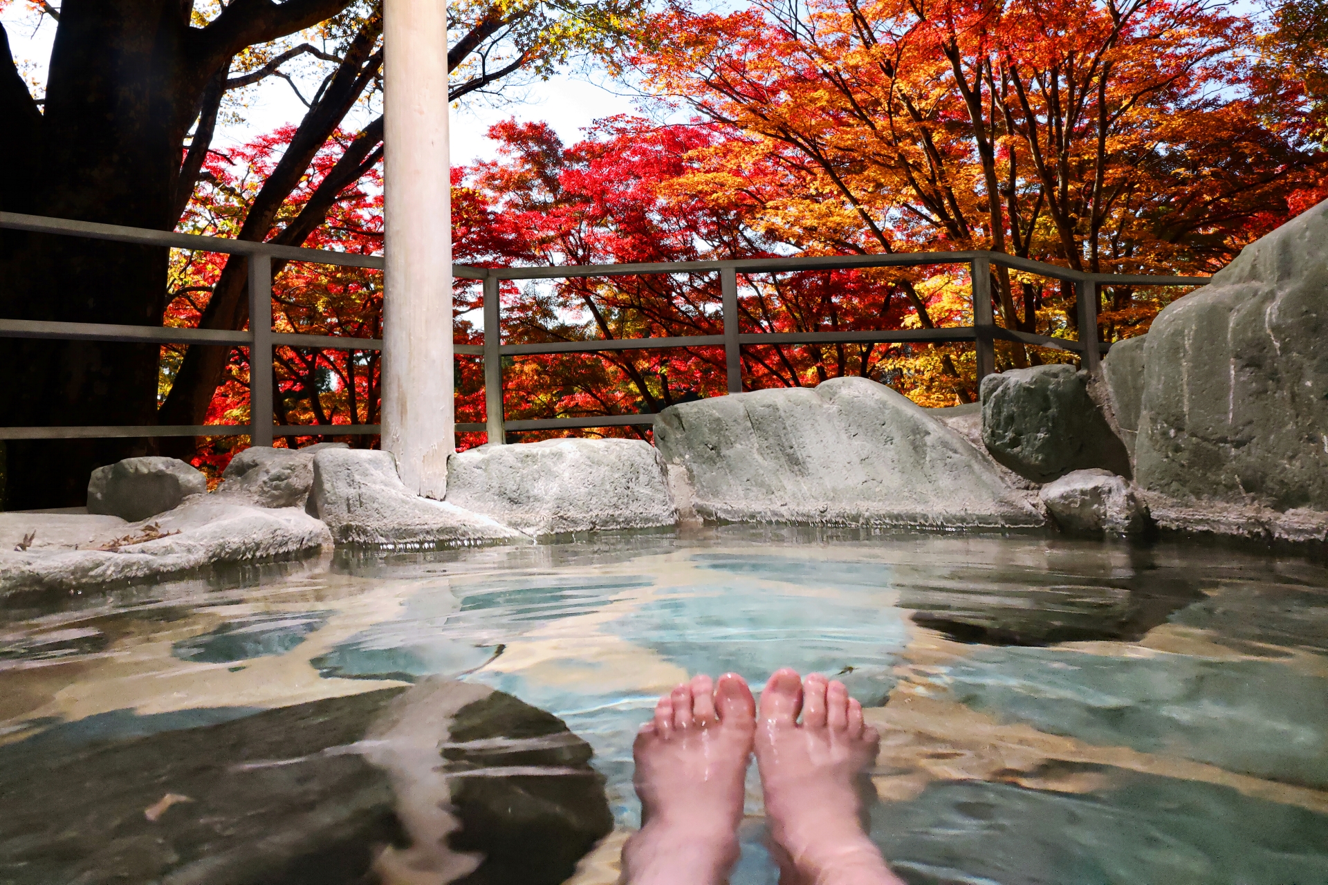 Relaxing in an Onsen