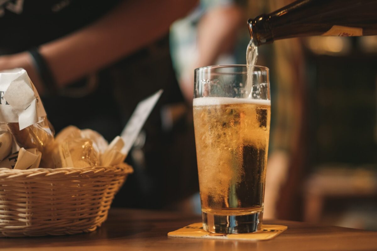 Beer being poured