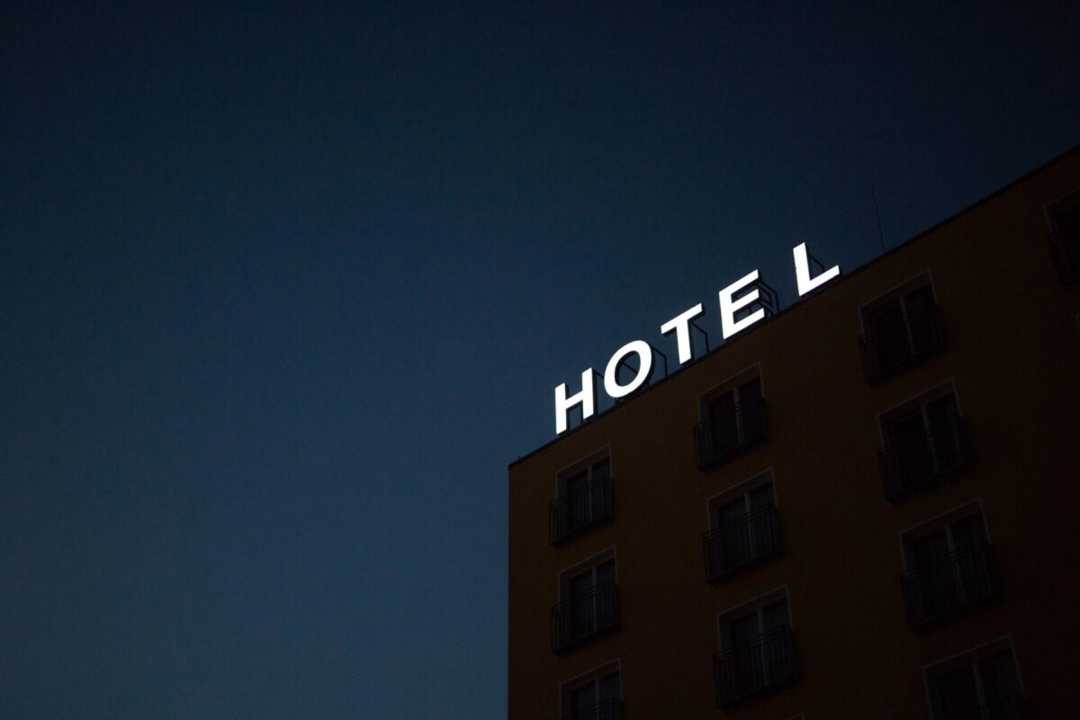 Hotel neon sign