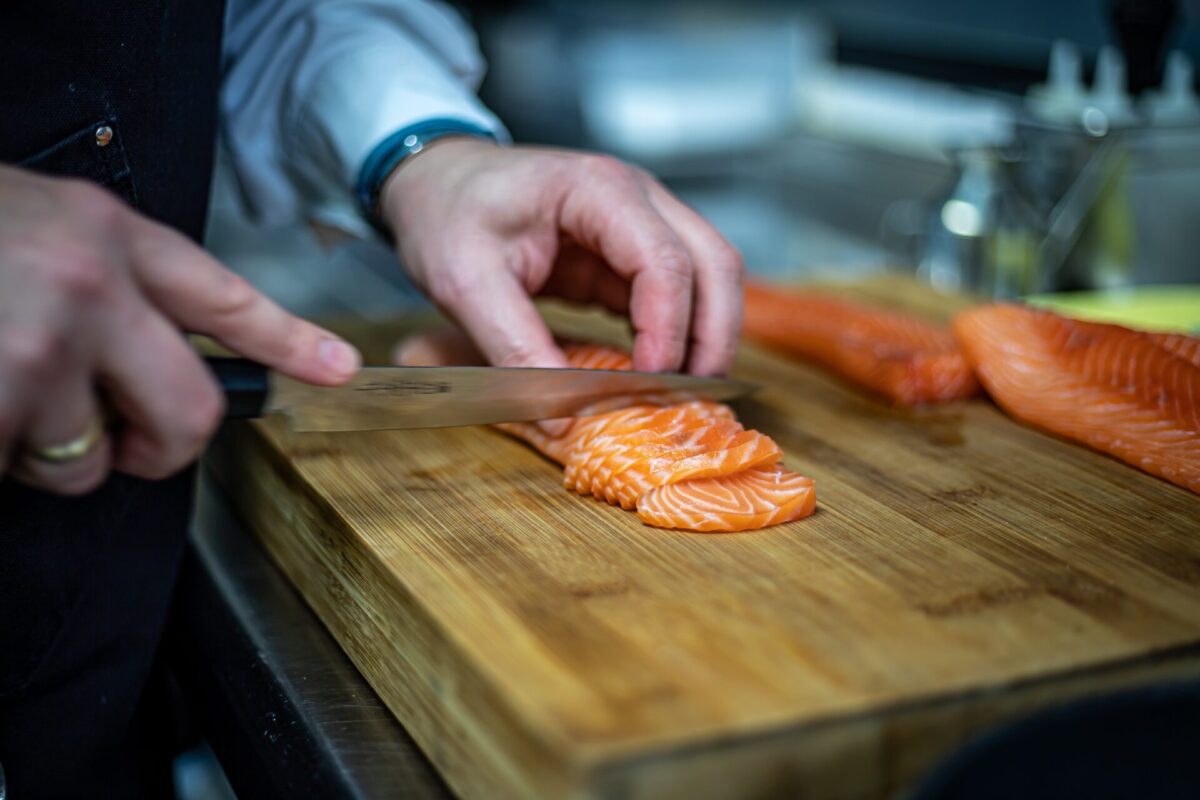 Salmon sashimi