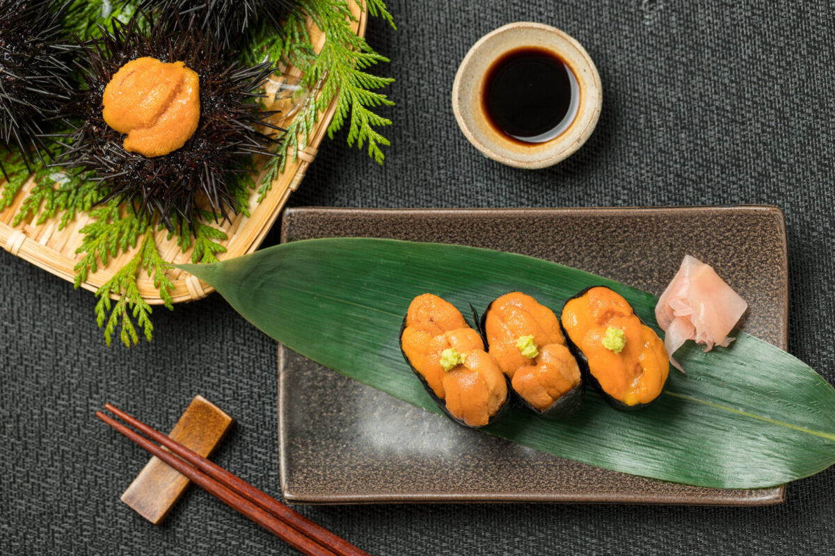 Sea urchin uni sushi