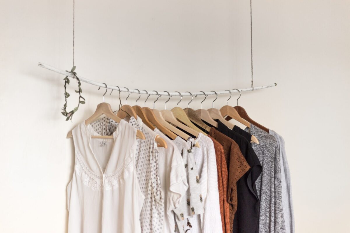 Clothes on hanger