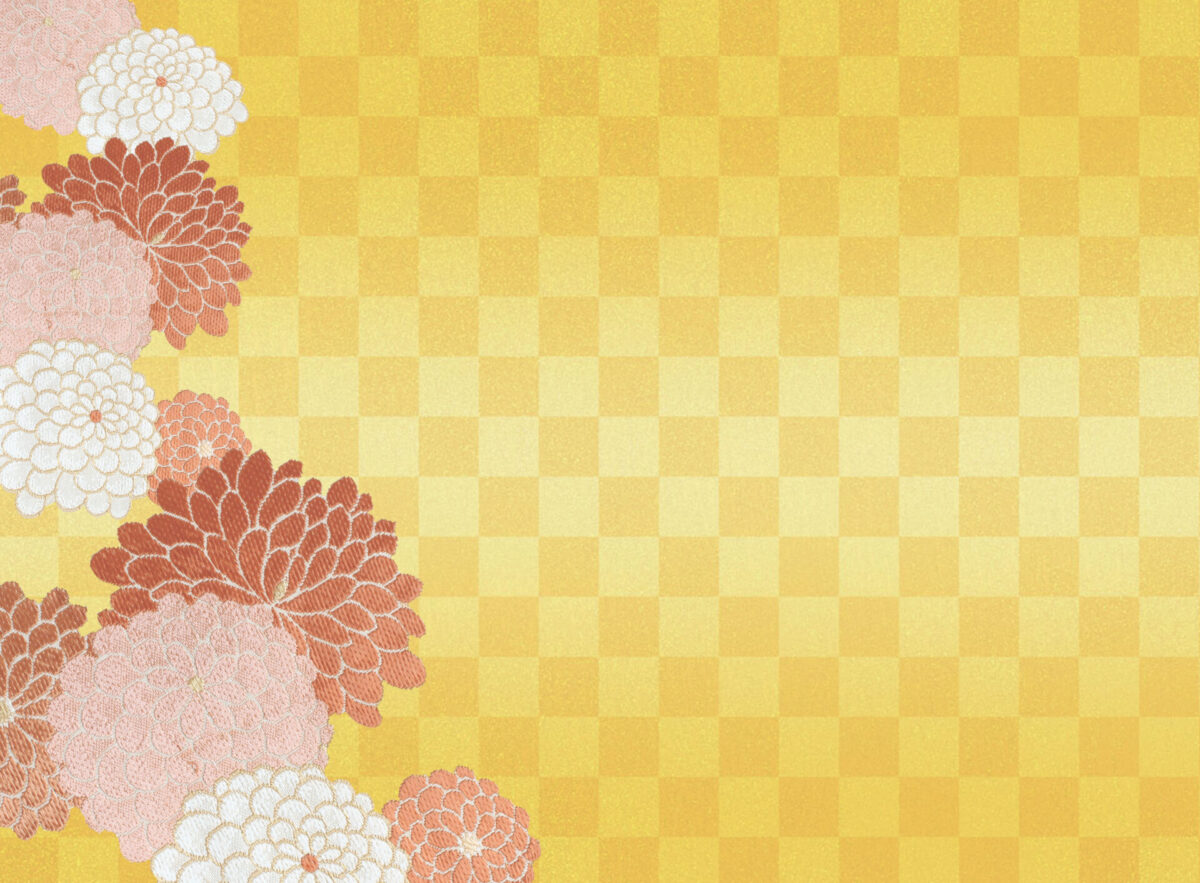 Kimono fabric with ichimatsu pattern