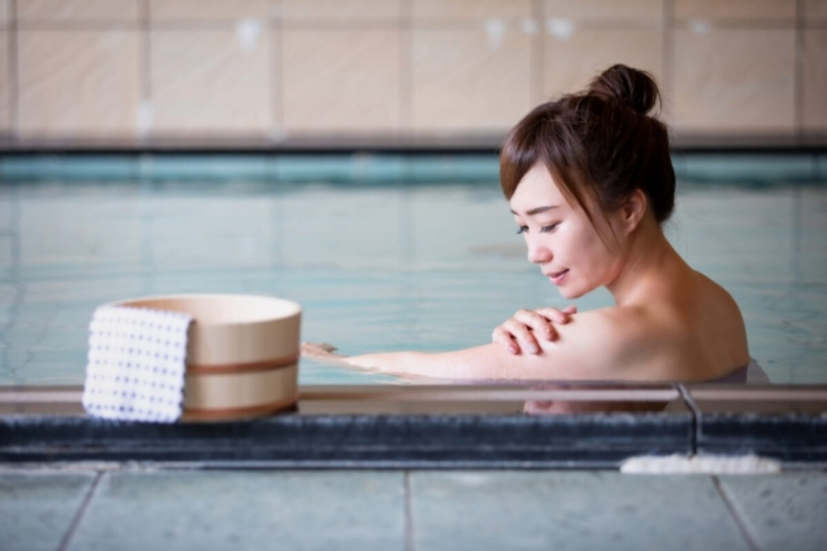 Woman in onsen