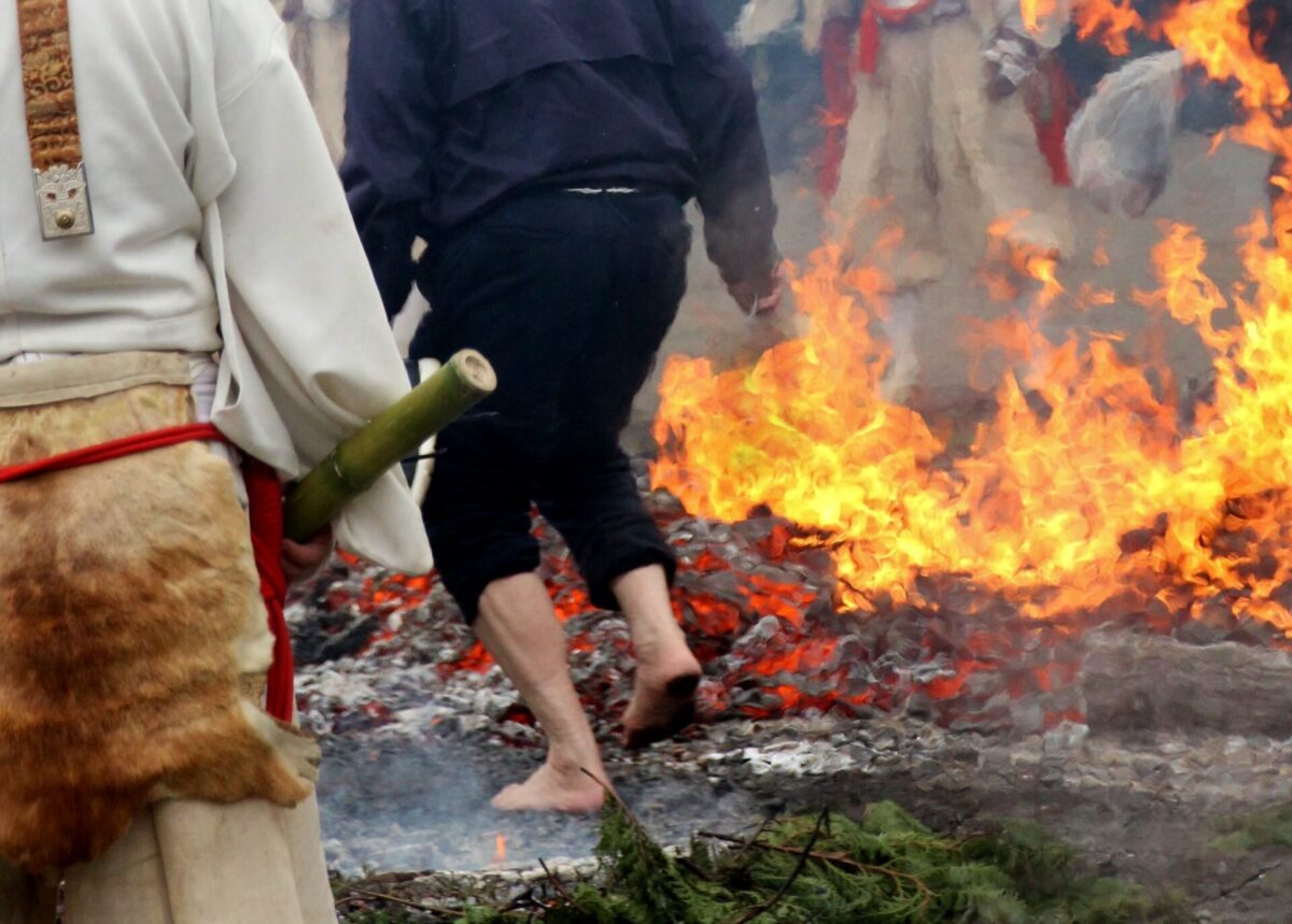 Takao fire walking festival