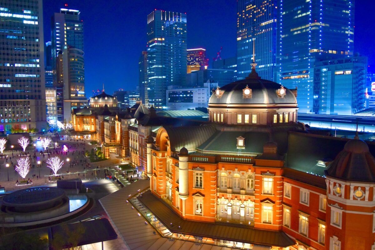 Overhead view of Tokyo Station Hotel
