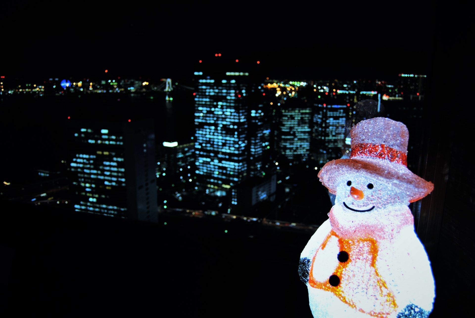 illuminations, snowman, Christmas
