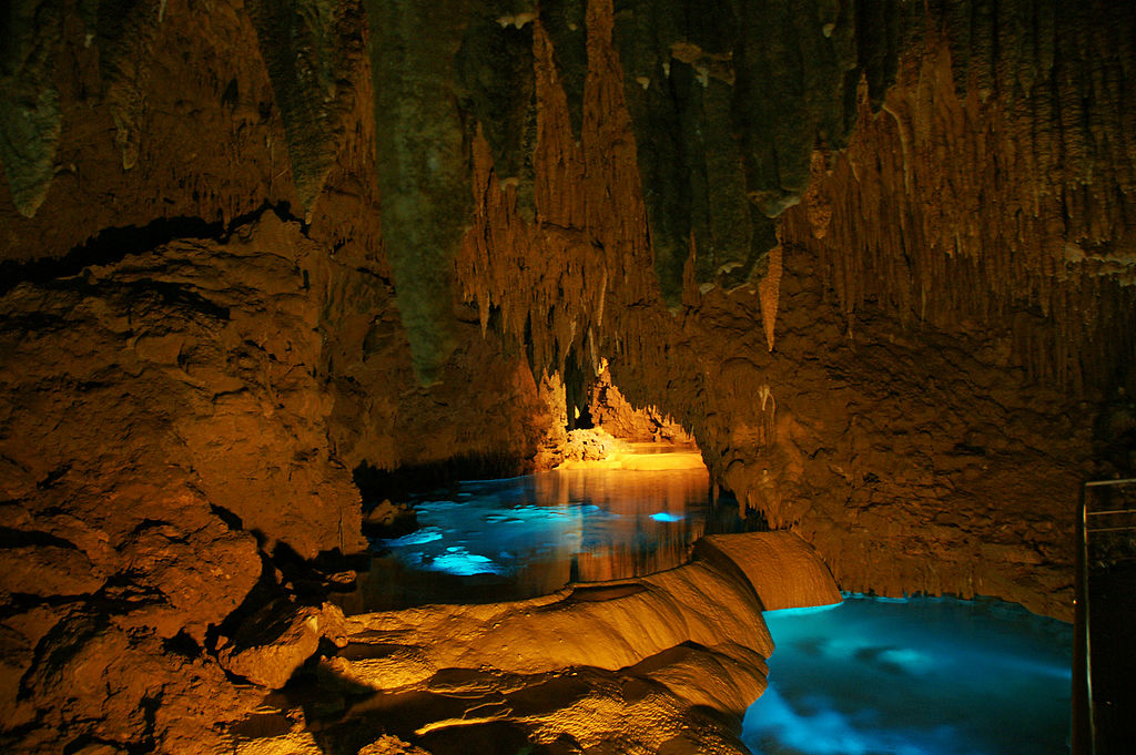 Cave in Okinawa with Blue Water