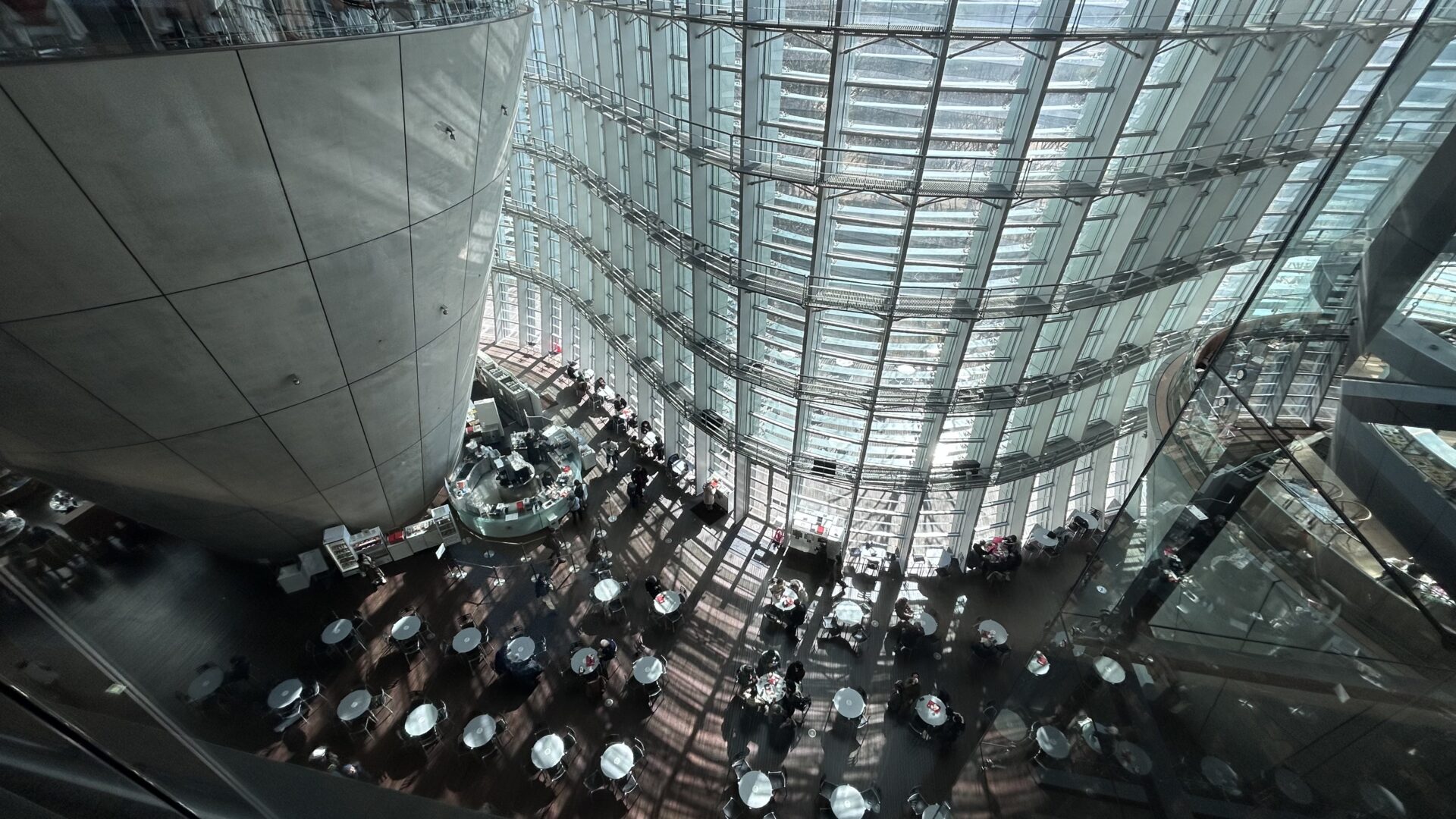 View frrom upper level of National Art Center in Roppongi, Tokyo